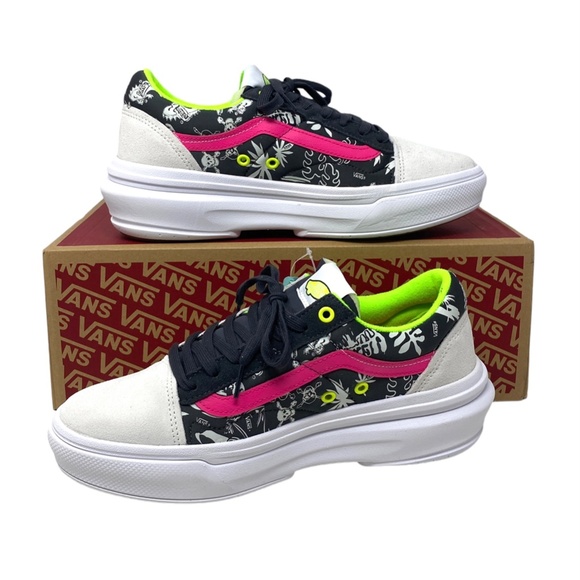 VANS Old Skool Overt CC Shoes Men Low Suede Canvas White Multi Skate VN0A7Q5E6GL - Picture 3 of 10